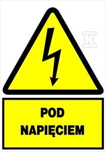 NO 74X105S TABLI.(POD NAPIĘCIEM) NAKLEJ