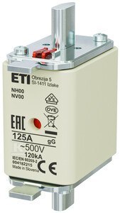 NH00 GG 125A/500V WKŁ.ZWŁ. KOMBI