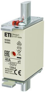 NH000 GG 40A/500V WKŁADKA TOP. KOMBI