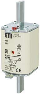 WKŁADKA NH1 GG 25A/500V