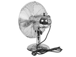 44-657# Wentylator stołowy 30cm srebrny metalowy