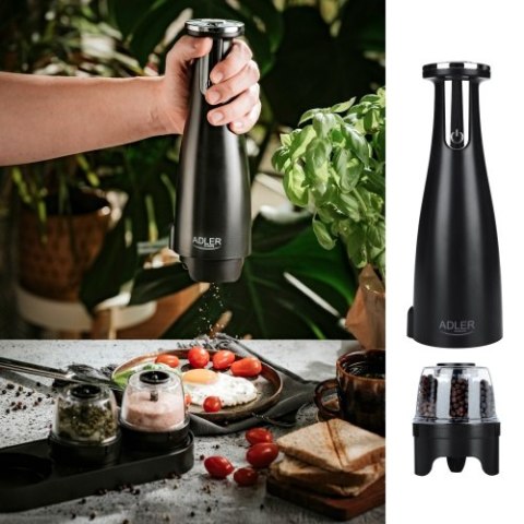 AD 4449 black Młynek do przypraw, soli i pieprzu - zestaw 3 młynków - usb AD 4449 black Młynek do przypraw, soli i pieprzu - zestaw 3 młynków - usb
