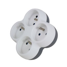 ELK314WE Esperanza rozgałęźnik elektryczny 4 gn. biało-szary