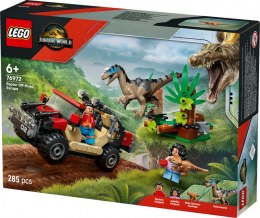 Klocki jurassic world 76972 ucieczka terenówką przed raptorem