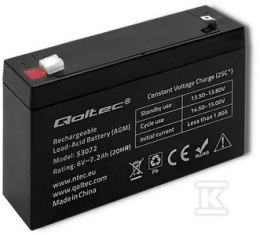 AKUMULATOR AGM/6V/7.2AH/MAX. 64.8A