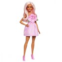 Lalka barbie fashionistas blondynka w różowej sukience