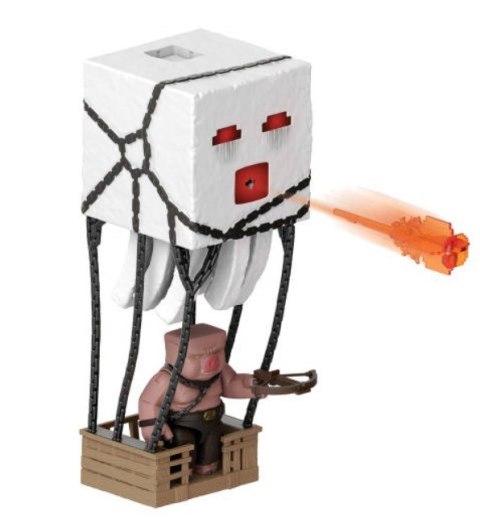 Zestaw z figurką minecraft atakujący ghast z pociskiem Zestaw z figurką minecraft atakujący ghast z pociskiem