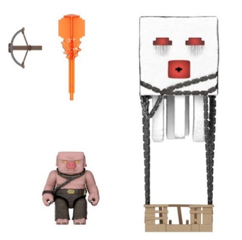 Zestaw z figurką minecraft atakujący ghast z pociskiem Zestaw z figurką minecraft atakujący ghast z pociskiem