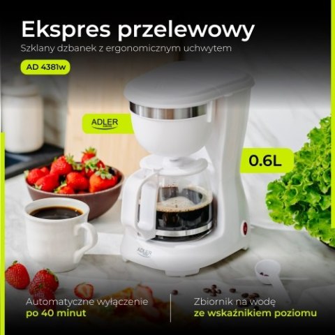 AD 4381 white Ekspres przelewowy 0,6l AD 4381 white Ekspres przelewowy 0,6l