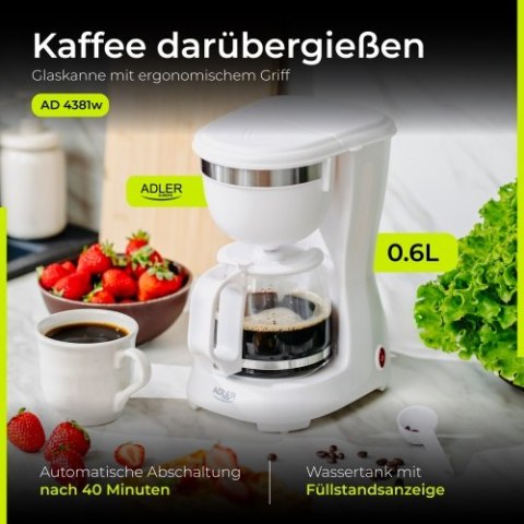 AD 4381 white Ekspres przelewowy 0,6l AD 4381 white Ekspres przelewowy 0,6l