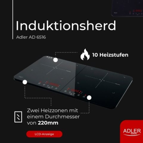 AD 6516 Kuchenka indukcyjna - dwupalnikowa AD 6516 Kuchenka indukcyjna - dwupalnikowa
