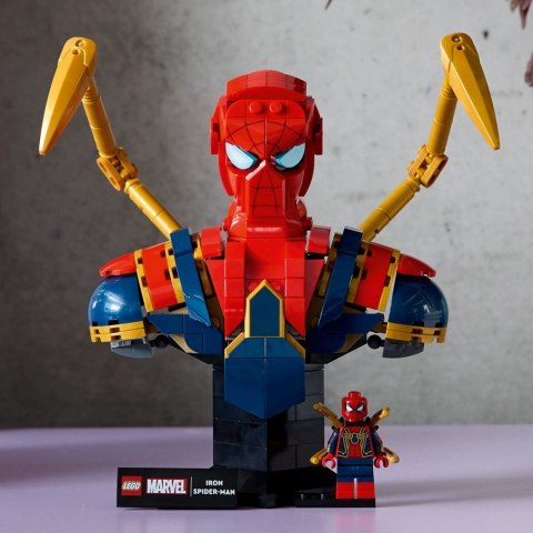 Klocki super heroes 76326 popiersie iron spider-mana Klocki super heroes 76326 popiersie iron spider-mana