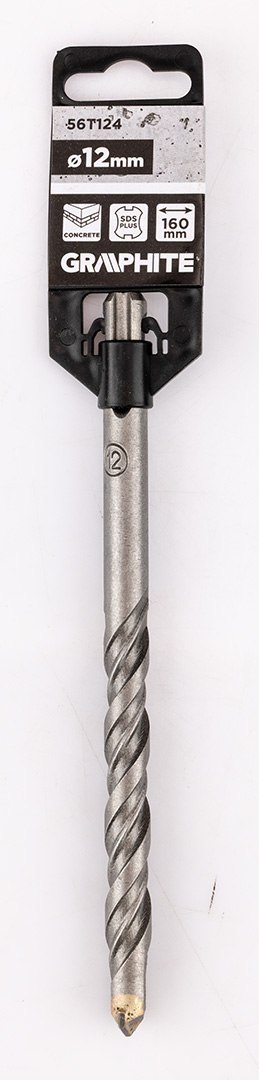 Wiertło do betonu SDS Plus z podwójną spiralą 12 x 160 mm Wiertło do betonu SDS Plus z podwójną spiralą 12 x 160 mm