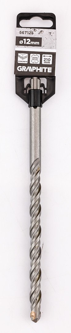 Wiertło do betonu SDS Plus z podwójną spiralą 12 x 210 mm Wiertło do betonu SDS Plus z podwójną spiralą 12 x 210 mm