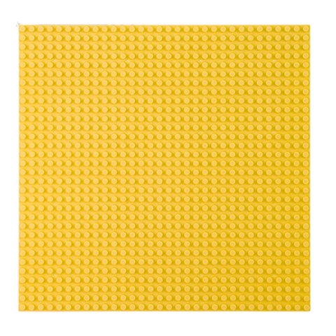 Płyta Plansza Konstrukcyjna Do Klocków Budowania Żółta 25,5x25,5 cm Płyta Plansza Konstrukcyjna Do Klocków Budowania Żółta 25,5x25,5 cm