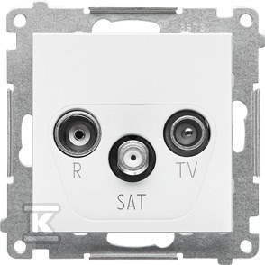 GN.ANTEN.R-TV-SAT PRZ. BIAŁY MAT SIMON5