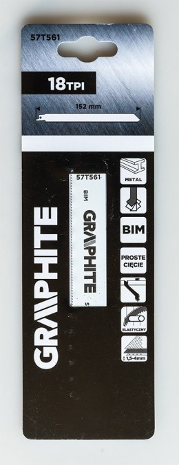 Brzeszczot do piły szablastej, BIM 152 x 19 x 0,9 mm, 18 TPI