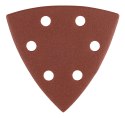 Papiery ścierne delta na rzep 93 x 93 mm, P150, 5 szt., z 6 otworami
