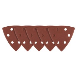 Papiery ścierne delta na rzep 93 x 93 mm, P180, 5 szt., z 6 otworami