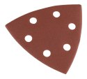 Papiery ścierne delta na rzep 93 x 93 mm, P240, 5 szt., z 6 otworami