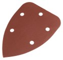Papiery ścierne żelazko, na rzep 98 x 140 mm, P150, 5 szt., z 5 otworami