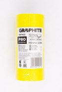 Papier ścierny żółty w rolce 2,5 m x 115 mm, P80