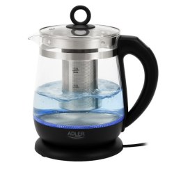 AD 1299 black Czajnik szklany 1,5 l z zaparzaczem i regulacją temperatury | 1,5 l | led | 60?100°c |