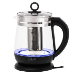 AD 1299 black Czajnik szklany 1,5 l z zaparzaczem i regulacją temperatury | 1,5 l | led | 60?100°c |