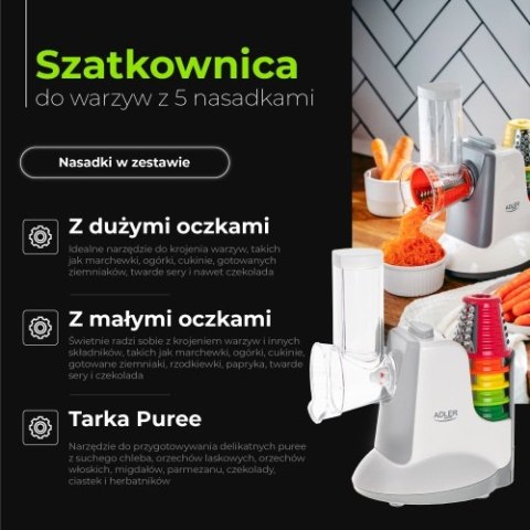 AD 4815 LG Szatkownica do warzyw z 5 nasadkami AD 4815 LG Szatkownica do warzyw z 5 nasadkami