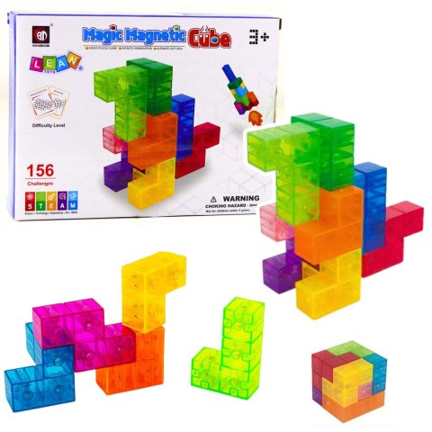 Klocki Magnetyczne Układanka Magic Cube 156 Kart Z Wyzwaniami 9 el. Klocki Magnetyczne Układanka Magic Cube 156 Kart Z Wyzwaniami 9 el.
