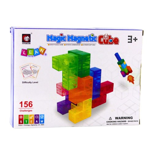Klocki Magnetyczne Układanka Magic Cube 156 Kart Z Wyzwaniami 9 el. Klocki Magnetyczne Układanka Magic Cube 156 Kart Z Wyzwaniami 9 el.