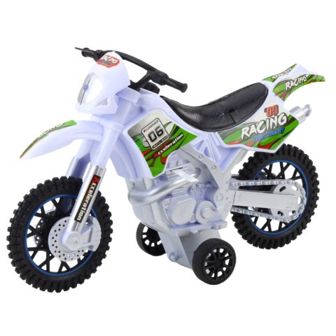 Motor Crossowy Off-Road Napęd Światła Dźwięki Biały Motor Crossowy Off-Road Napęd Światła Dźwięki Biały