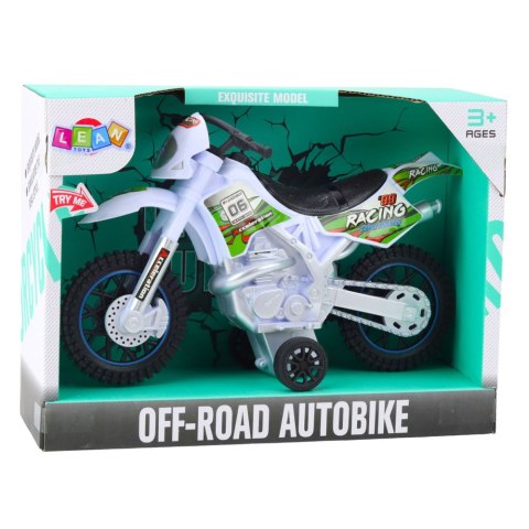Motor Crossowy Off-Road Napęd Światła Dźwięki Biały Motor Crossowy Off-Road Napęd Światła Dźwięki Biały
