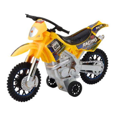 Motor Crossowy Off-Road Napęd Światła Dźwięki Żółty Motor Crossowy Off-Road Napęd Światła Dźwięki Żółty