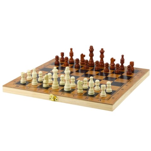 Klasyczna Gra Logiczna 3w1 Szachy Warcaby Backgammon Drewniane Klasyczna Gra Logiczna 3w1 Szachy Warcaby Backgammon Drewniane