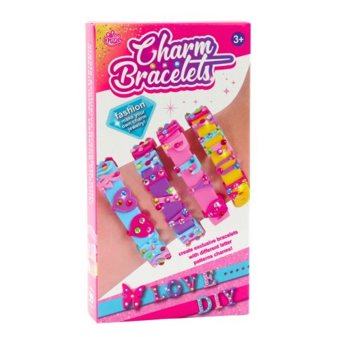 Zestaw Bransoletek DIY Zawieszki Litery 4 Bransoletki Regulowane Zestaw Bransoletek DIY Zawieszki Litery 4 Bransoletki Regulowane