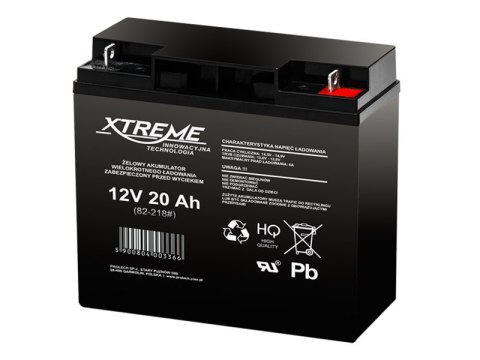 82-218# Akumulator żelowy 12v 20ah xtreme 183x165x72_5 82-218# Akumulator żelowy 12v 20ah xtreme 183x165x72_5
