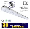 Zestaw: 2x oprawa hermetyczna lampa led ip65 1-stronna+ 4x świetlówka led 120cm 18w t8 6000k 1-stronna zimna