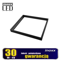 Panel led 60x60 48w lampa sufitowa kaseton 3000k ciepły + ramka natynkowa czarna