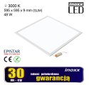Panel led 60x60 48w lampa sufitowa kaseton 3000k ciepły + ramka natynkowa czarna
