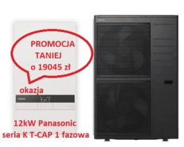 12kW Panasonic seria K T-CAP 1 fazowa Pompa ciepła SPLIT KIT-WXC12K6E5 jw WH-SXC12K6E5 jz WH-UXZ12KE5