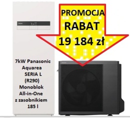7kW Pompa Ciepła Panasonic seria L All-in-One 2 STREFY monoblok R290 propanowa Model: KIT-ADC07LE5