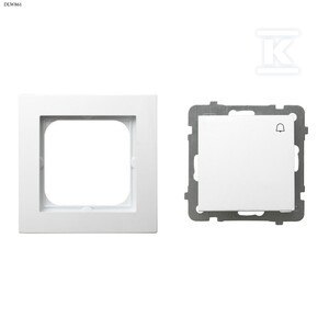 ŁĄCZ.ZWIERNY DZWONEK+RAMKA 1-KR.BIAŁY