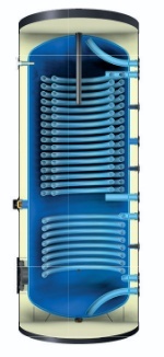 946L AQUATEC Bufor Wymiennik C.W.U. HPD-1000 z 2 wężownicami 5,09m2+1,35m2 341kg