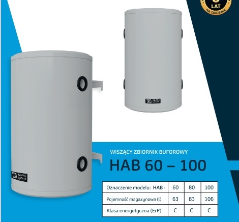 106L Aquatec Bufor 4 przyłącza HAB-100 30kg wiszący