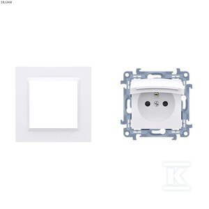 CGZ1BCZ.01/11 GN.+RAMKA SIMON10 BIAŁY