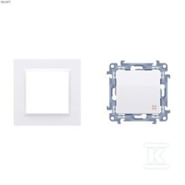 ŁĄCZNIK KRZYŻOWY BIAŁY+RAMKA SIMON10