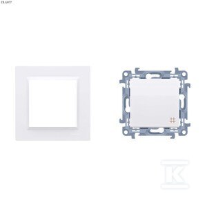 ŁĄCZNIK KRZYŻOWY BIAŁY+RAMKA SIMON10