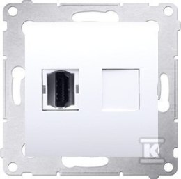 GN.HDMI MOD.+RAM.GIPS/IP44 BIAŁA SIMON5