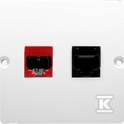 GN.KO.RJ45 K5E+RJ12 BASIC+RAM.BIAŁA
